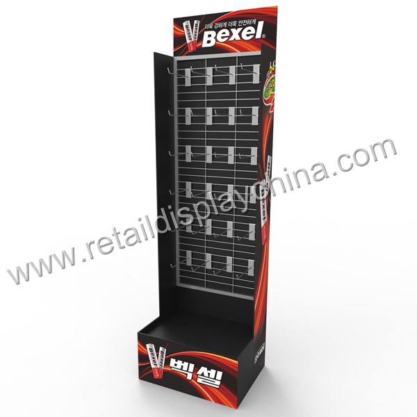 Metal standing battery display